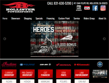 Tablet Screenshot of hollisterpowersports.com